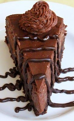 Hershey's Special Dark Truffle Brownie Cheesecake.