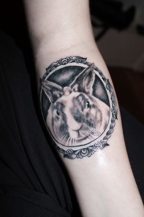 My first tattoo, and of the best, my bunny who is almost 8 now. Got this at Tatt