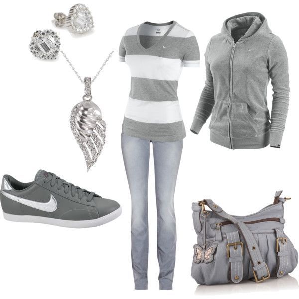 Nike, created by #leah-strid on #polyvore. #fashion #style #NIKE dVb Victoria Be