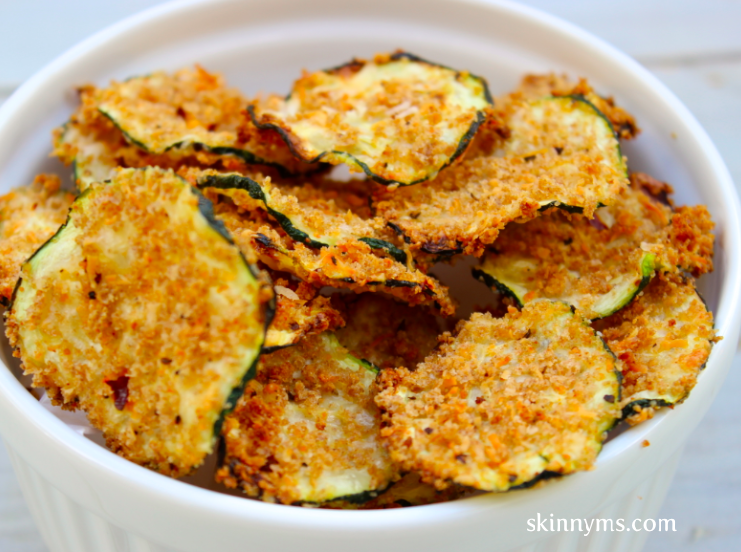 Oven Baked Zucchini Chips  I need to try this.  I think it would be a great, hea