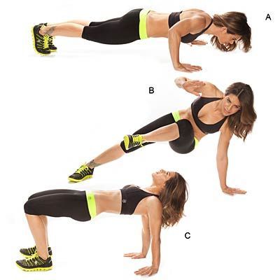 This is an AWESOME full-body exercise! Move of the Day: Hip HeistВ Push-Up