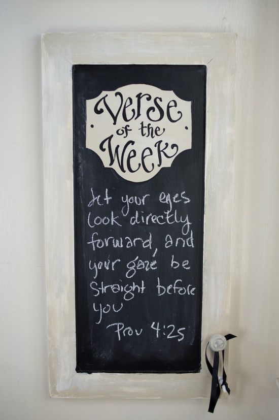 Verse of the Week Chalkboard – making this!!!