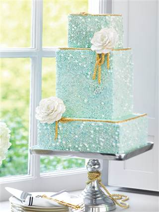 Wedding Cakes | Blue Glitter !