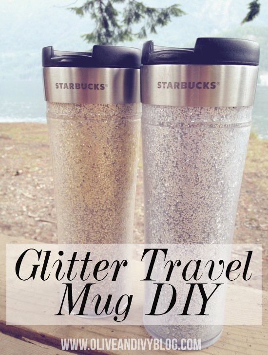 glitter travel mug DIY! #glitter #DIY #crafts #starbucks
