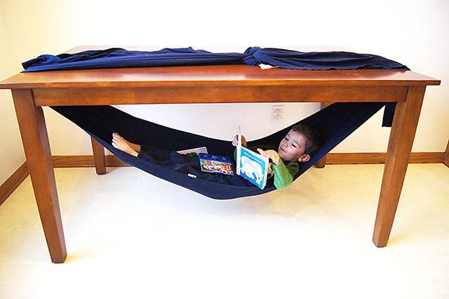hammock made from Moby Wrap from All for the Boys blog