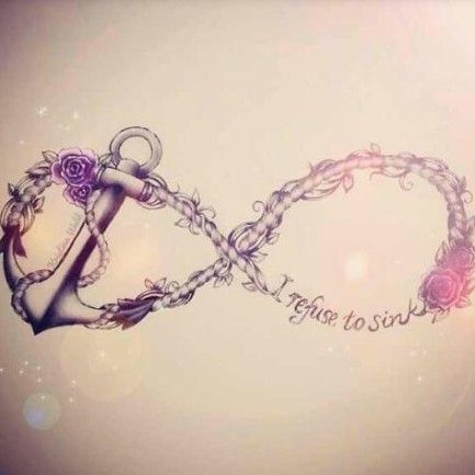 infinity anchor tattoo. love.