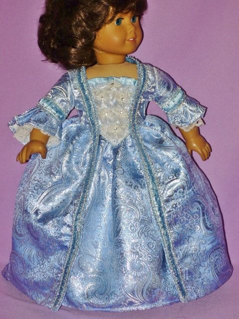 Marie Antionette French Ball Gown for American Girl Doll Felicity