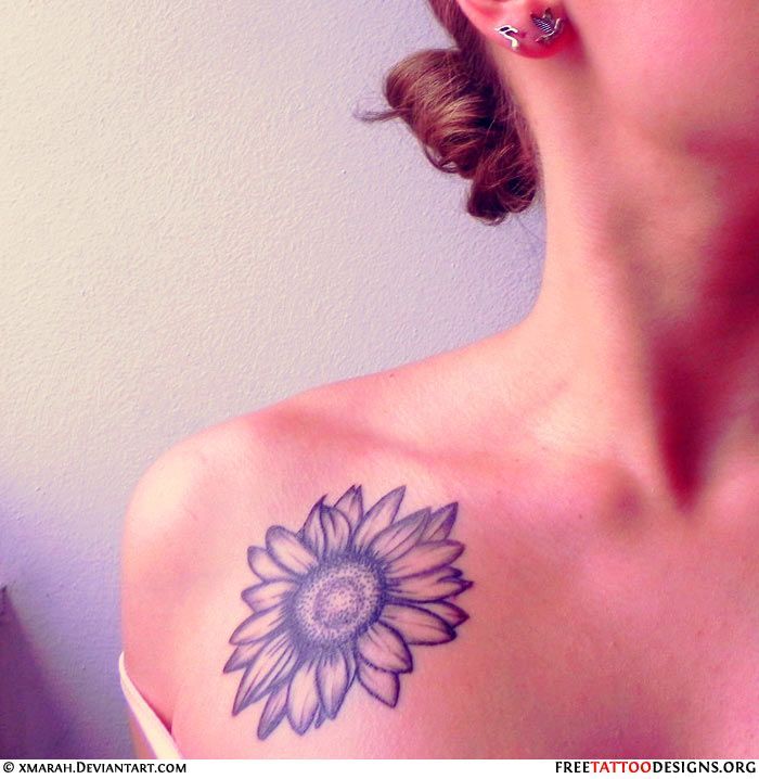 sunflower tattoos | … tattoo designs to enlarge the meaning of flower tattoos