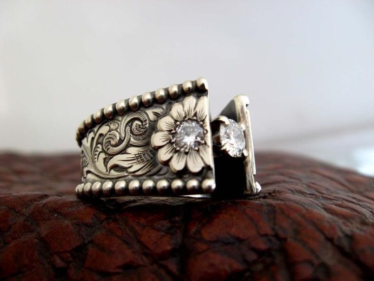 western+wedding+ring | Custom made western wedding rings by Travis Stringer. Con