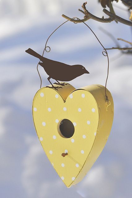 Yellow Heart in the Snow