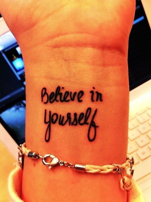 Believe Wrist Quote Tattoos for Girls – Cute Wrist Quote Tattoos for Girls