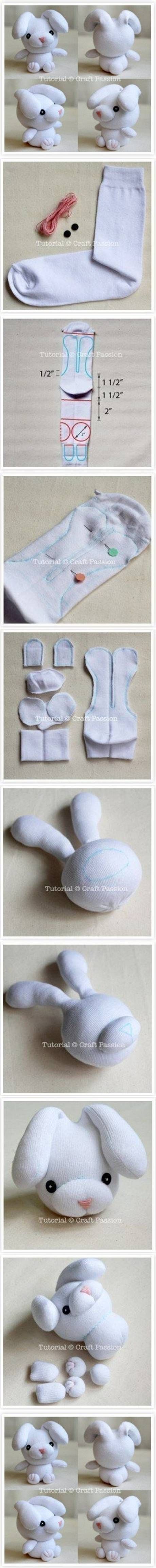 DIY Sew Sock Bunny