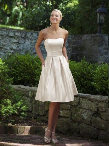 Glamorous+sleeveless+A-line+tea-length+bridesmaid+dress $172.00