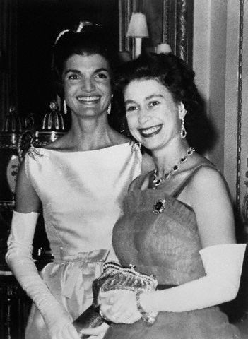 HRH Elizabeth II and Jackie Kennedy