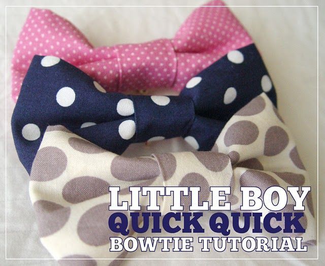 Need to make a bowtie for Max to wear to Church tomorrow…will I have time to g
