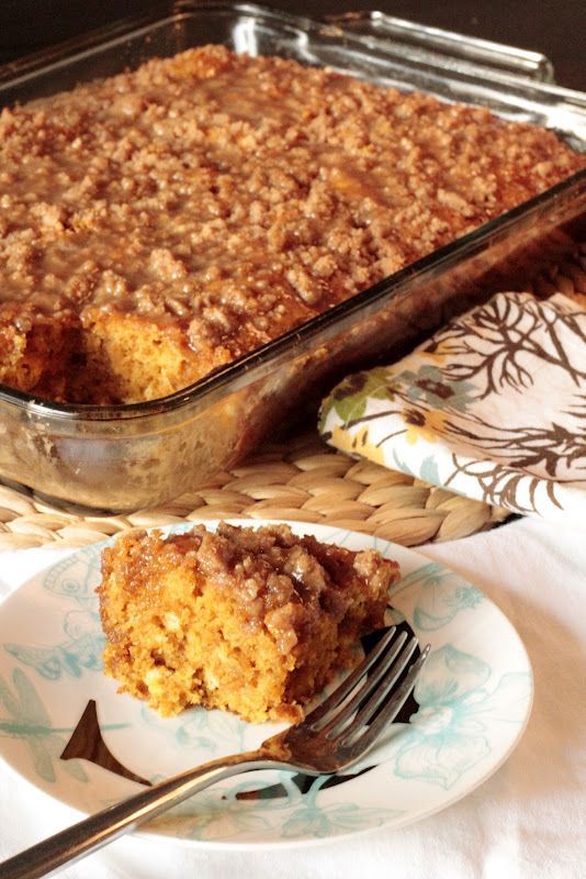 Note to self: MUST make this during the fall!! Pumpkin coffee cake with brown su