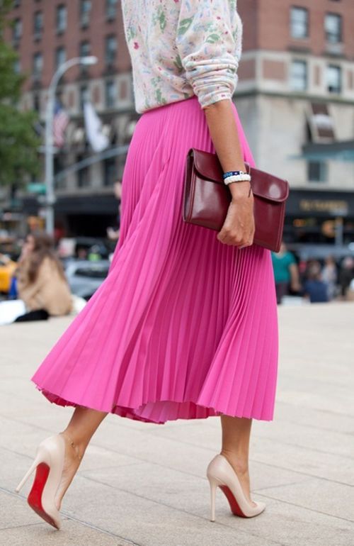 pretty pink pleats #style