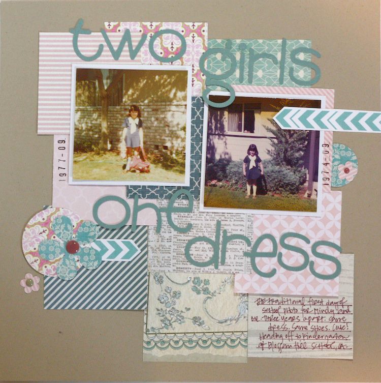 scrapbooking ideas for kids. Scraplifted from Blue Star Design.