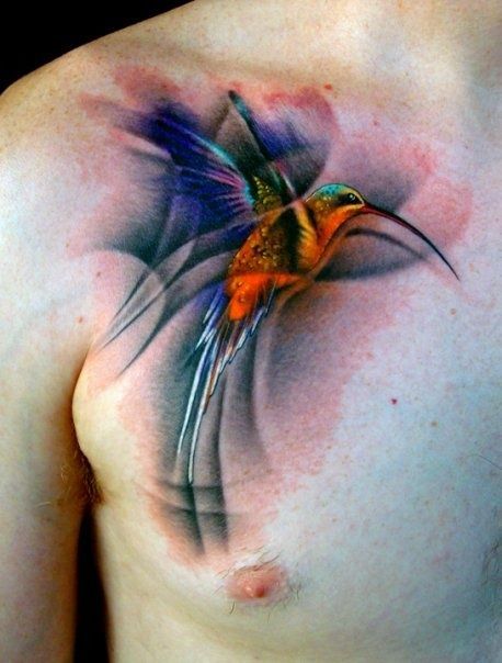 watercolor tattoos modernized version of my moms hummingbird