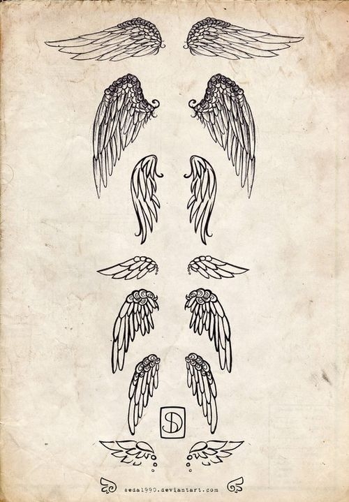 Angel wings tattoo I want one of these on my back and a devil tail on my lower b