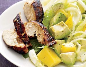 chicken  avocado salad with lime