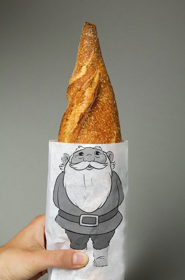 Creative packaging design; gnome packaging; bread packaging; great packaging ide