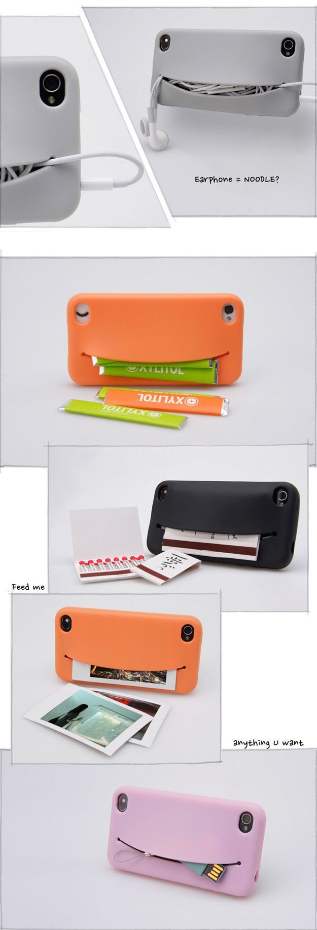 FeedMe: storage iPhone case   Probably not that secure, and would be bulky when