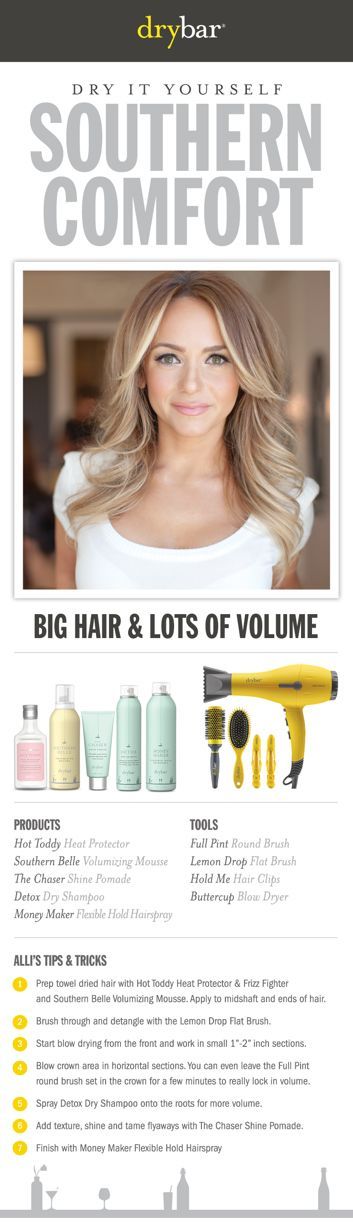 Get the look from DRYBAR, founded by longtime professional hairstylist Alli Webb