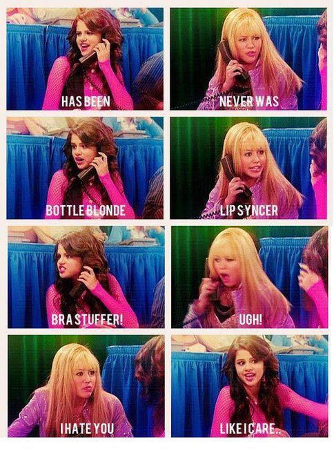 Haha Selena Gomez and Miley Cyrus back when they were on Disney Channel!