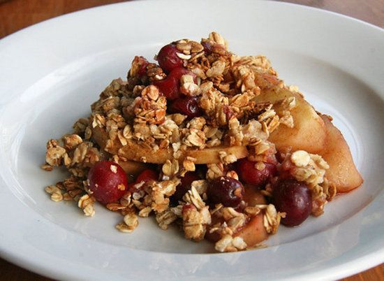 (healthier option) Apple Cranberry Crisp … 3 medium to large crisp red apples,