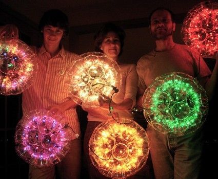 I SOOOO want to make a Sparkleball!!!  Made out of plastic cups and string light