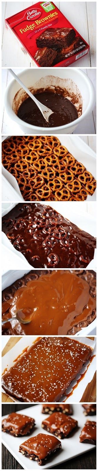 Salted Pretzel Caramel Brownies if somehow I want to get 20 pounds…SOMEONE MAK