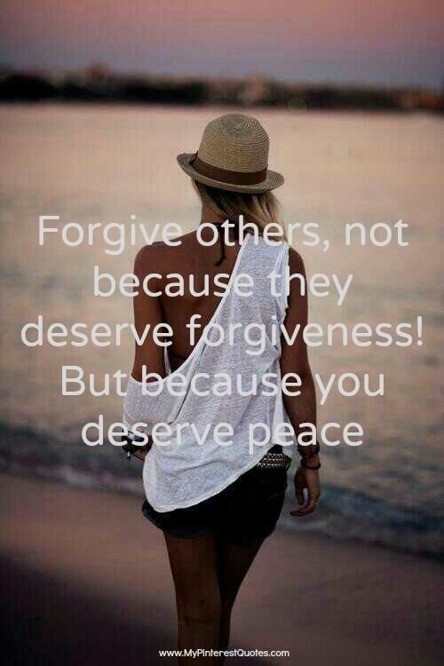 sometimes forgiving is so hard to do, but necessary to find peace within ourselv