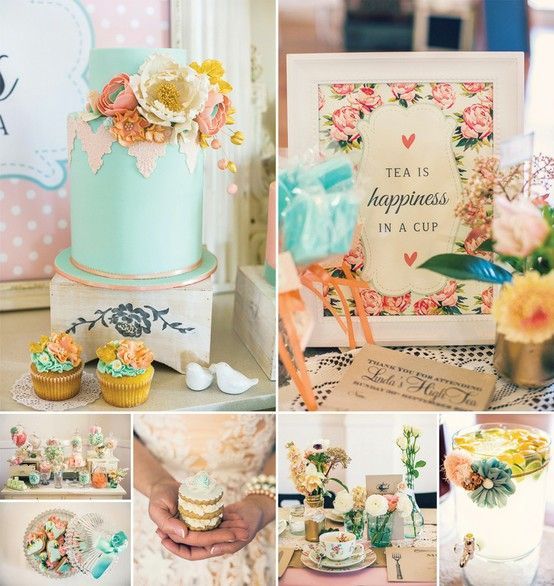 Vintage Floral High Tea Bridal Shower by Confetti  Crumbs!