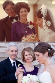 Wedding photo idea: find a photo from your parents’ wedding and recreate the s