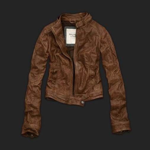 2012 New brown Abercrombie & Fitch Women Leather Jacket