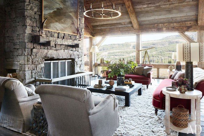A Montana lodge by architect Paul Bertelli and decorator Markham Roberts