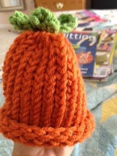 Artikaur Creations: Loom Knit Pumpkin Baby Hat