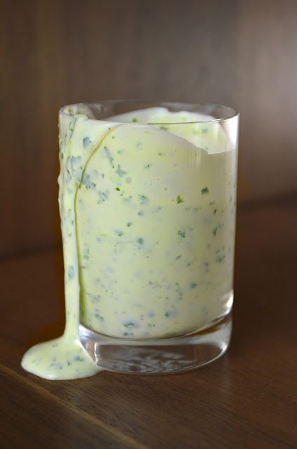 Cilantro Crema… put cilantro, sour cream and lime juice in a food processor. B
