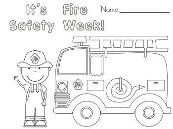 FREE Fire Safety Week Coloring Page