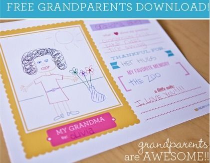 Free Grandparents Day Card Printables