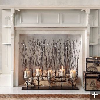 Great Fireplace Decor for when you can’t light yours :-)