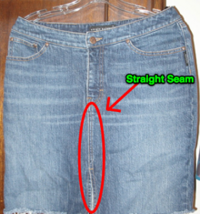 How to turn a pair of jeans into a skirt with no crooked crotch seam. Got to do