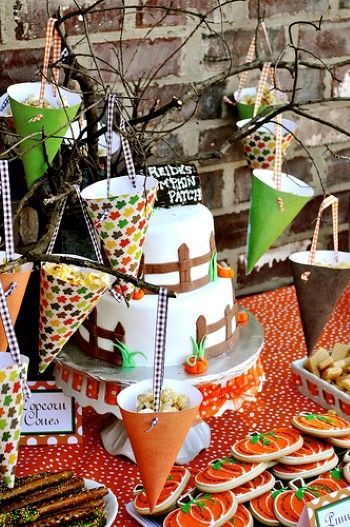 Kids Fall Birthday Party Ideas.  Party favors or use the tree branches for servi