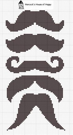 Moustaches cross stitch