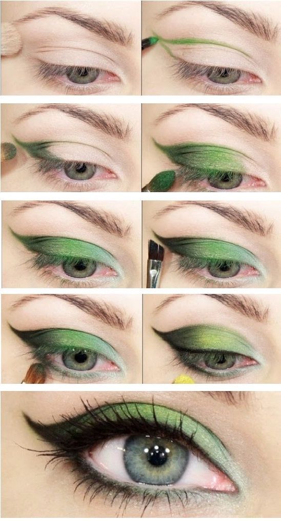 Nature Green Eye Shadow Makeup Tutorial #eyeshadow #makeup #beauty