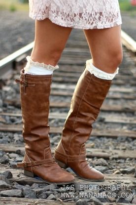 Outlaw Zipper Back Boots from NanaMacs boutique  #boots #tan #brown #kneehighboo