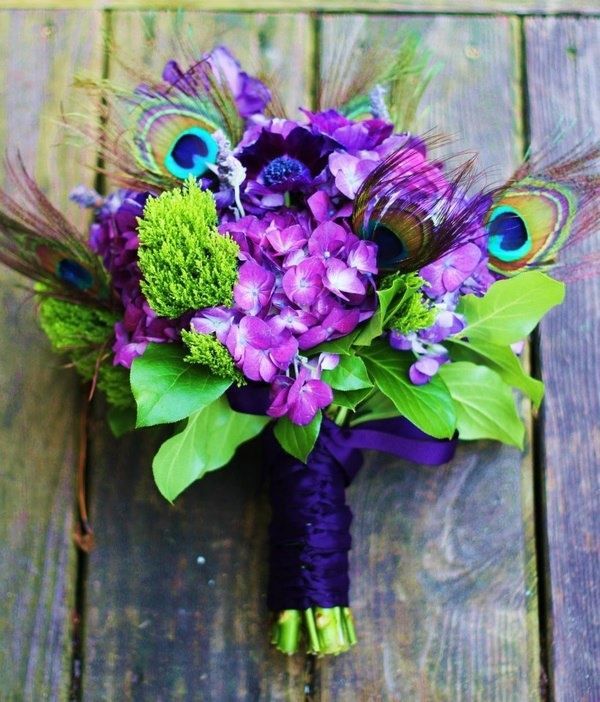 Peacock Wedding Bouquet Ideas | Peacock Wedding Inspiration
