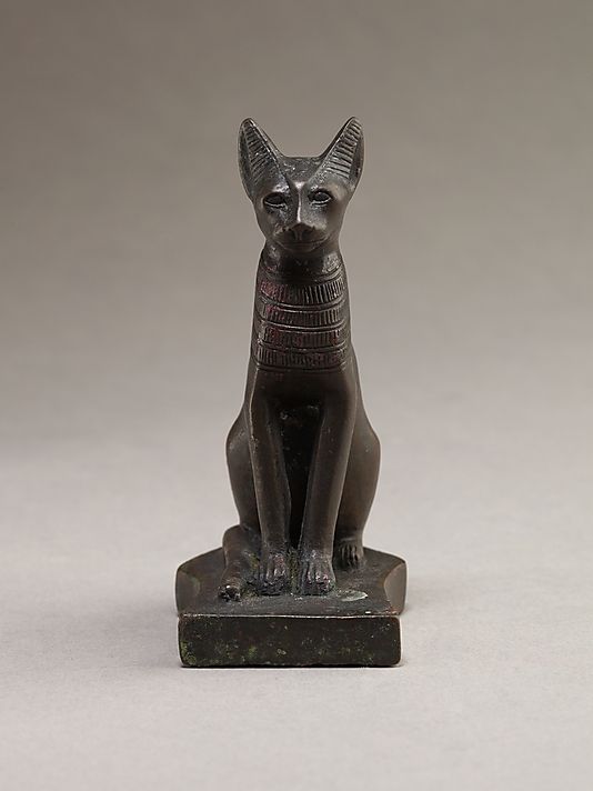 Statuette of cat, 66430 B.C.  Country of Origin Egypt. The Metropolitan Museum o