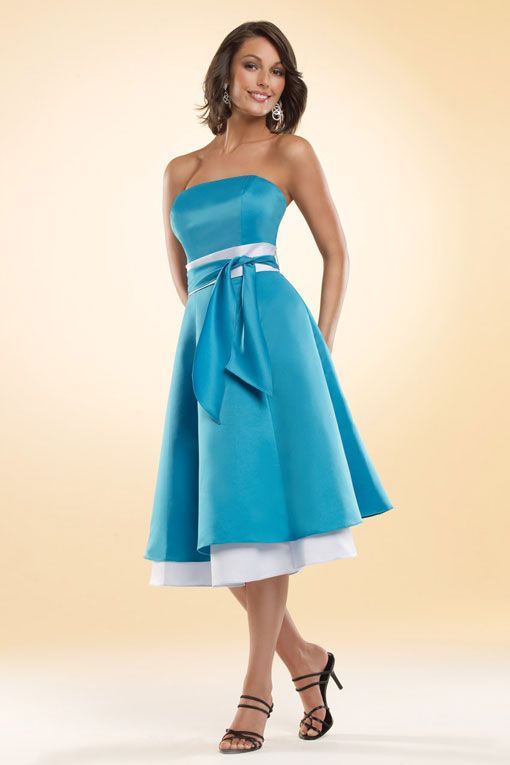 Strapless A-line.